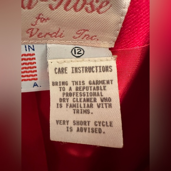 Vintage Elissa Rose Red Blazer Fringe Beaded Size 12 Native American Blazer USA - Picture 10 of 10